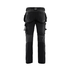 Hndvrker Buks 4-vejs Stretch Sort/sort m/hngelommer Blklder