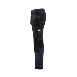 Hndvrker Buks 4-vejs Stretch Marinebl/sort m/hngelommer Blklder