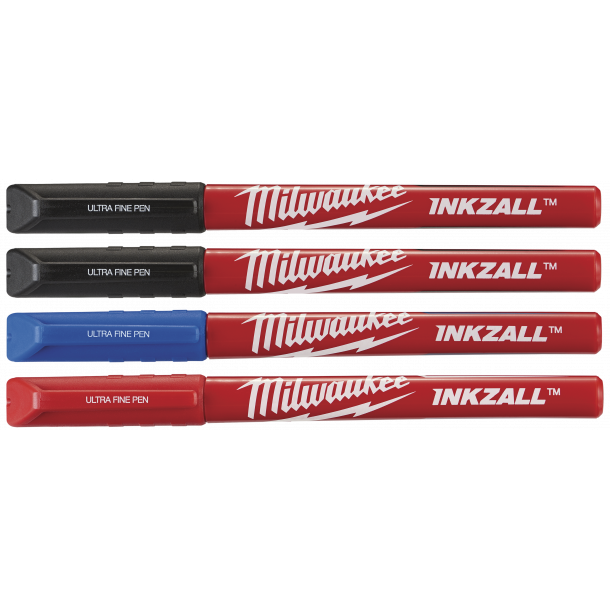 Inkzall speedmarker ultrafin spids, 4stk ass farve Milwaukee