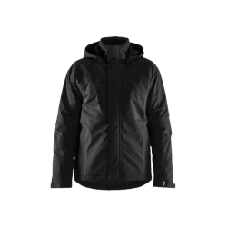 Letforet jakke 4-vejsstretch sort/sort  