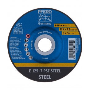 Pferd Slibeskive PSF (STL) 125 x 7,0 mm.