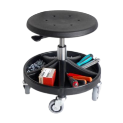 Montrstol sort uden ryg 540-795mm (extra hj)