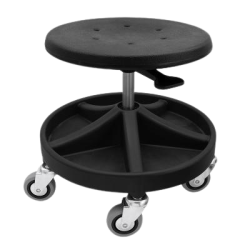 Montrstol sort uden ryg 540-795mm (extra hj)