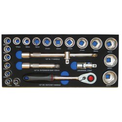 Vrktjsvogn XXL med 14 skuffer med 506 dele vrktj. Model 9145-506. Bl