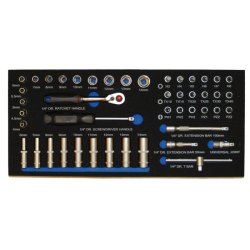 Vrktjsvogn XXL med 14 skuffer med 506 dele vrktj. Model 9145-506. Bl