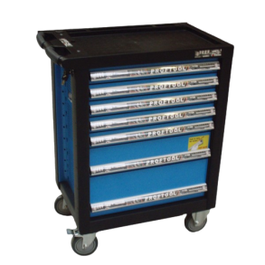 Vrktjsvogn 7 skuffer. 5 sm, 1 mellem, 1 stor. Bl. Bato