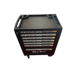 Vrktjsvogn med 7 skuffer. 2 skuffer med 60 dele vrktj. Model 9107-60. Sort