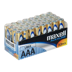 Maxell LR03/AAA Alkaline batterier 32 stk. pakning