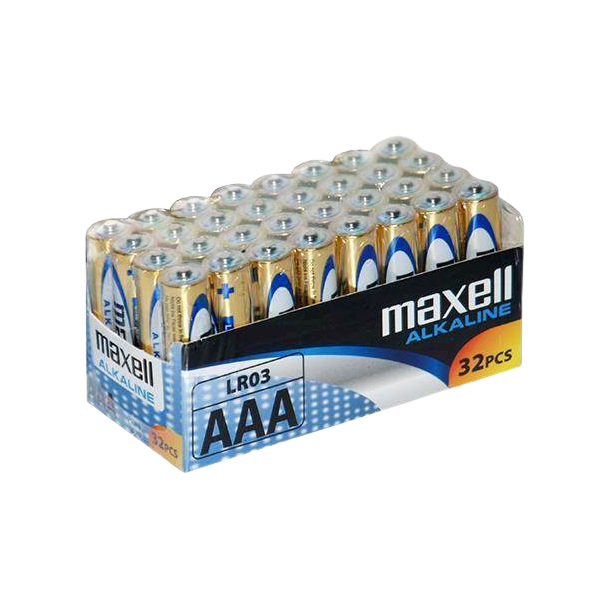 Maxell LR03/AAA Alkaline batterier 32 stk. pakning