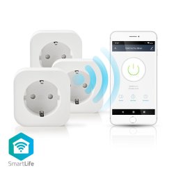 Wi-Fi Smart Plug 3 pak, Nedis WIFIP121FWT3