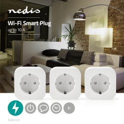 Wi-Fi Smart Plug 3 pak, Nedis WIFIP121FWT3